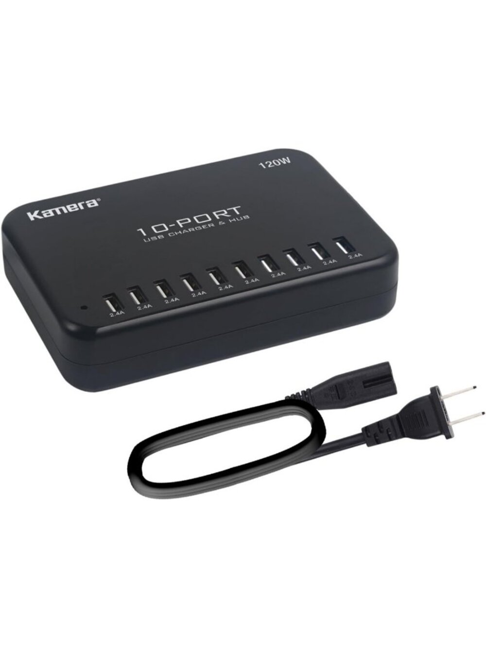 10-Port USB Charging Hub 120W Power Station for iPhone, iPad, Galaxy & More